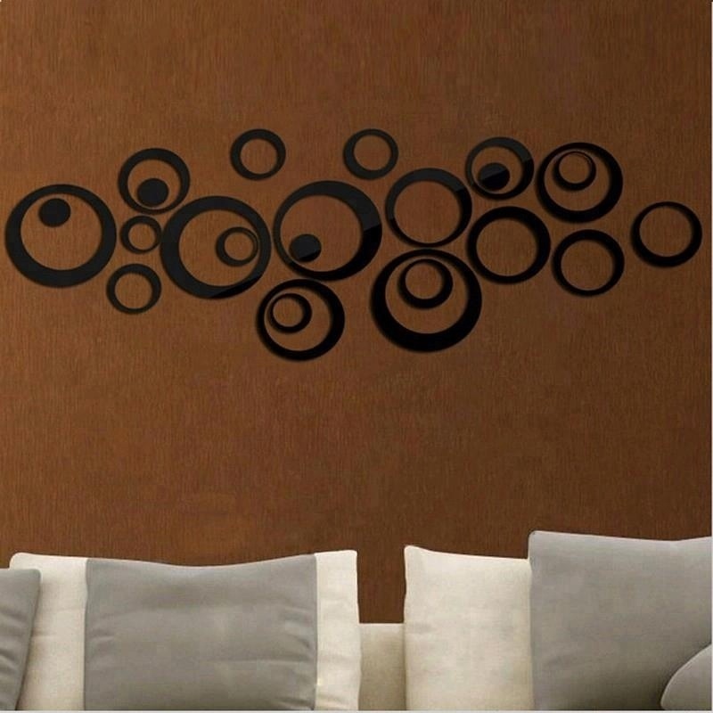 Decorative circle new acrylic ring 3D mirror Art Decal living room wall home decoration self-adhesive wall sticker