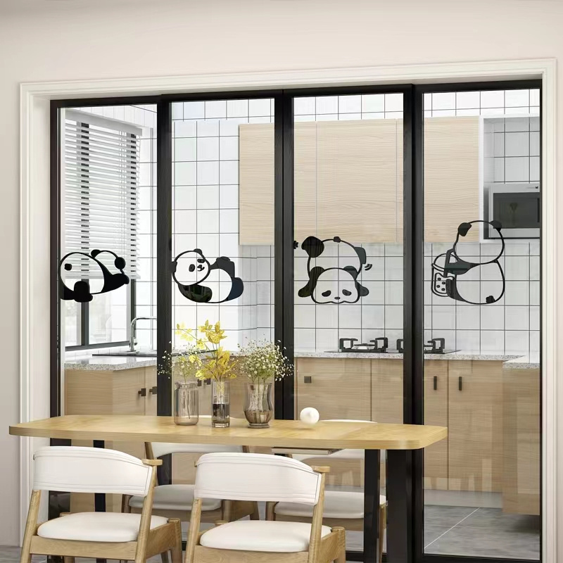 Lovely Panda Combination Wall Sticker 3D Acrylic Wall Sticker Kindergarten Children's Bedroom Home Decoration Wall Decal