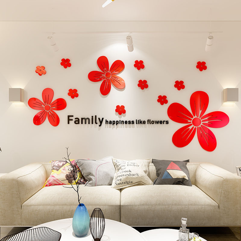 Flower Wall Sticker Removable Wall Art Decoration kindergarten daisy flower sticker children's baby living room decoration