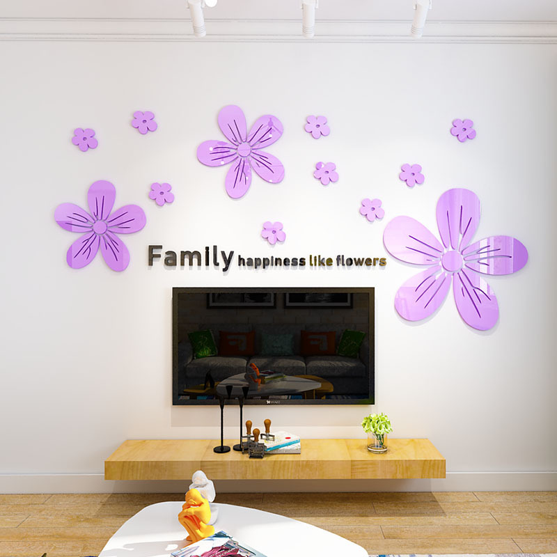 Flower Wall Sticker Removable Wall Art Decoration kindergarten daisy flower sticker children's baby living room decoration