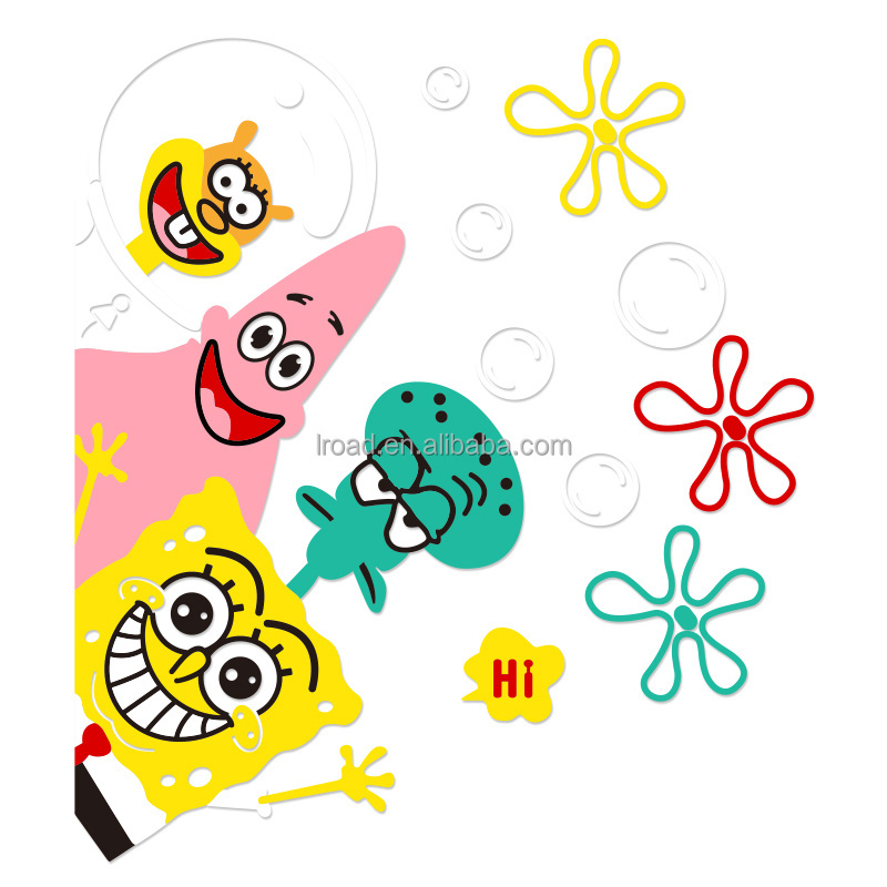 SpongeBob cartoon wall sticker art decoration gift living room bedroom children's room wall decoration sticker