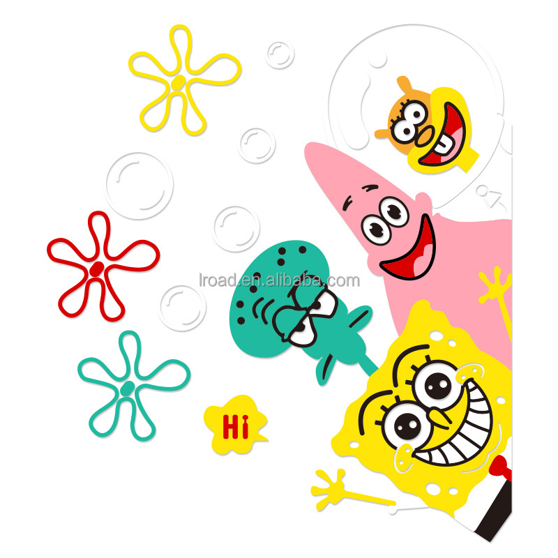 SpongeBob cartoon wall sticker art decoration gift living room bedroom children's room wall decoration sticker