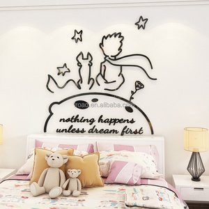 fairy tale the little prince with fox moon Star carved removable wall stickers home decor Acrylic sticker for kids rooms