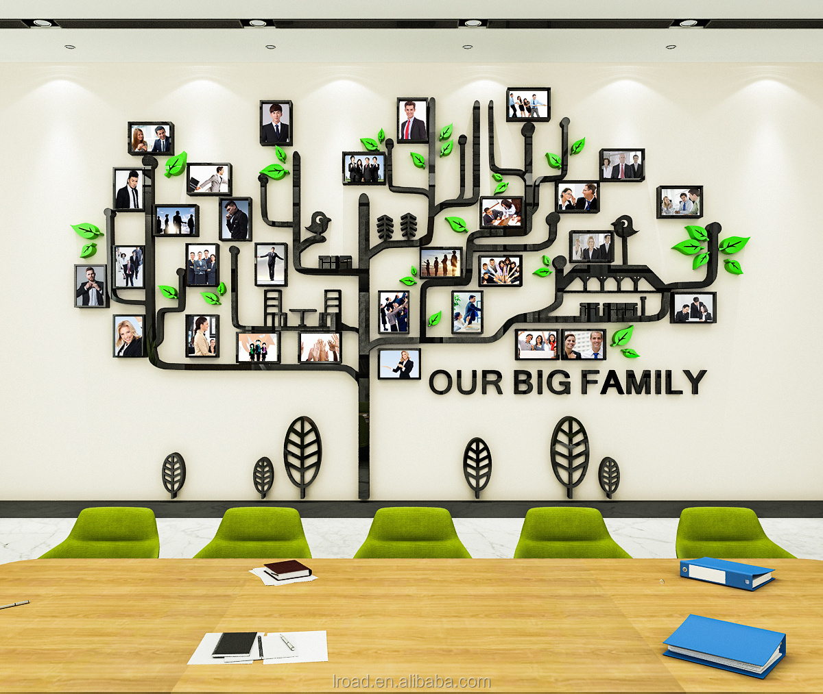 New design large family  tree art Photo frame decor 3D acrylic wall stickers