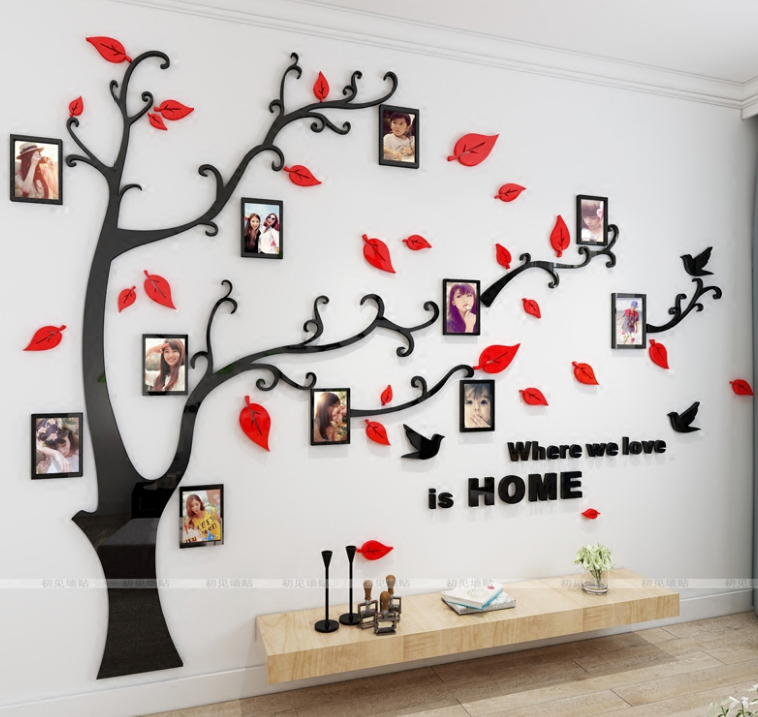 removable family tree photo frame wall decals