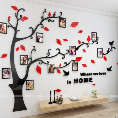 removable family tree photo frame wall decals