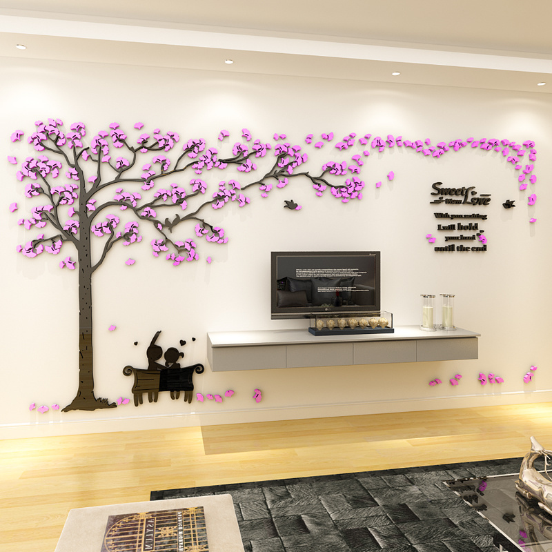 big tree 3D Acrylic Decoration Wall Sticker DIY Home Decors sticker