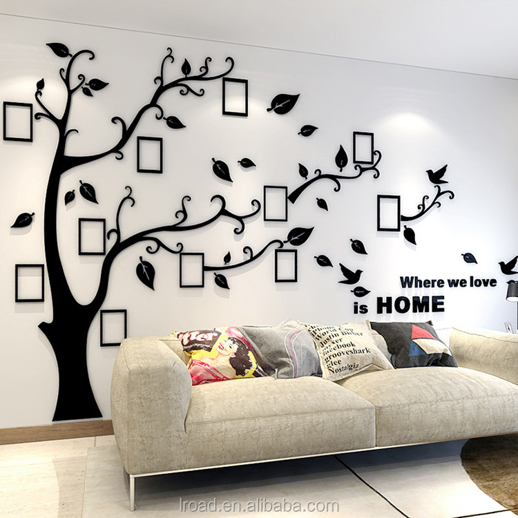 2023 Big tree photo frame Living room bedroom children's room photo Tree 3D acrylic wall stickers wall decorations for home