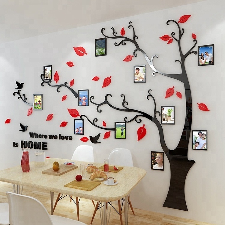 2023 Big tree photo frame Living room bedroom children's room photo Tree 3D acrylic wall stickers wall decorations for home