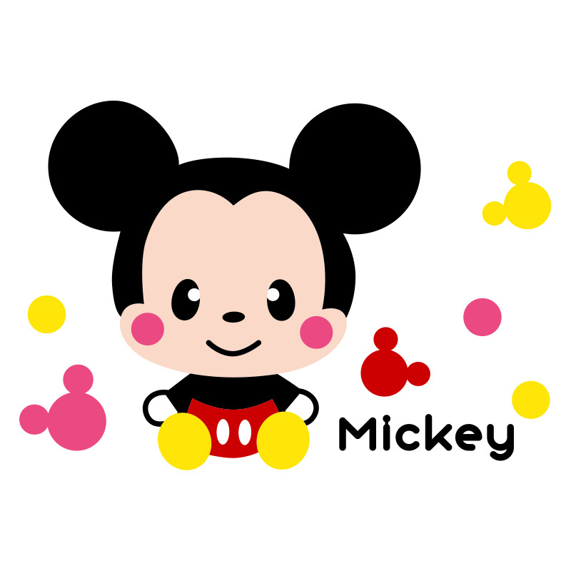 Cartoon series Cute Mickey Wall decoration Acrylic stickers for children's room decoration