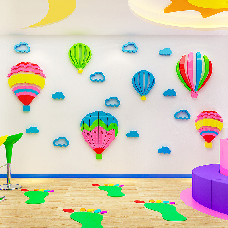 Hot Air Balloon wall decals for kids home decorative living room children room 3D wall stickers