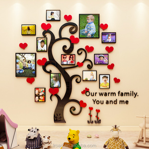 Large Family Tree Photo Frame Love Tree 3D acrylic Wall Sticker Decal