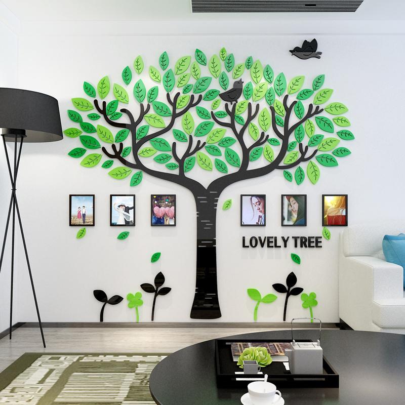 School Kindergarten Sticker Large Family Tree DIY Photo Library Decorative  Acrylic Wall Sticker