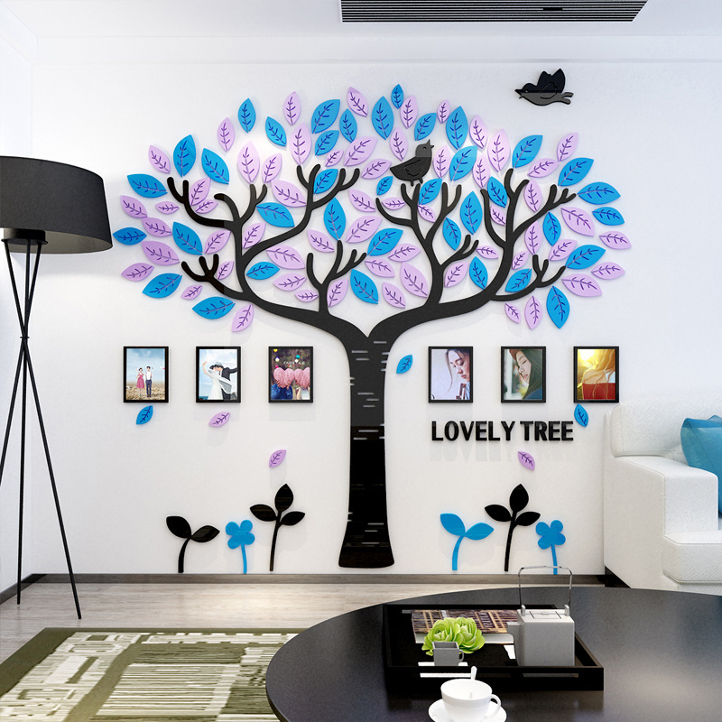 School Kindergarten Sticker Large Family Tree DIY Photo Library Decorative  Acrylic Wall Sticker