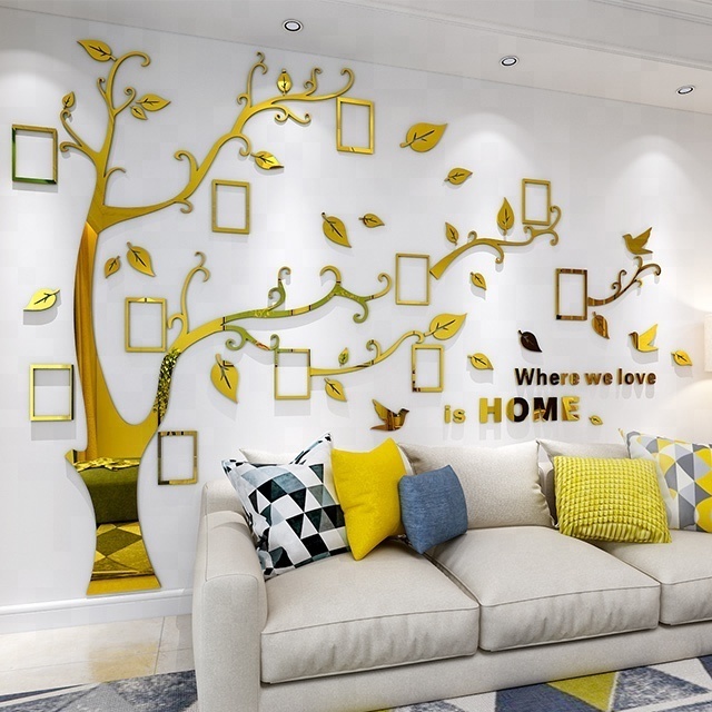 2023 Big tree photo frame Living room bedroom children's room photo Tree 3D acrylic wall stickers wall decorations for home