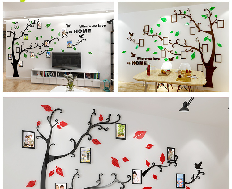 removable family tree photo frame wall decals