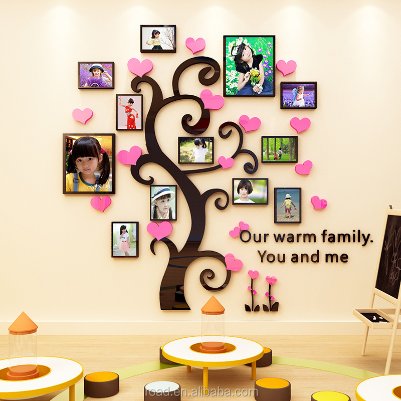 Large Family Tree Photo Frames removable Wall Decal 3d wall stickers