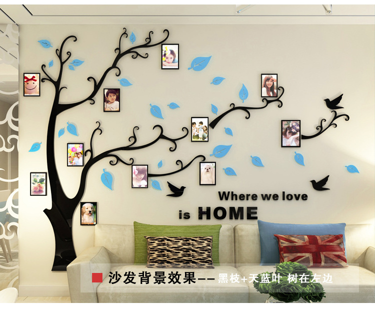 removable family tree photo frame wall decals