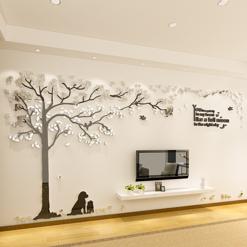 big tree 3D Acrylic Decoration Wall Sticker DIY Home Decors sticker