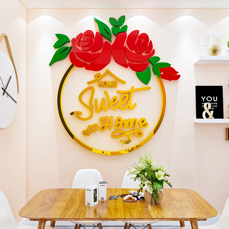 INS minimalist style fashion girl couple 3D acrylic wall sticker bedroom background wall decoration