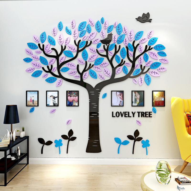 New design large family tree wall decal DIY Photo gallery frame wall sticker