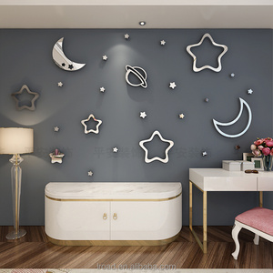 Stars and moon 3D wall stickers INS dormitory decoration children roof bedroom wall decoration stickers