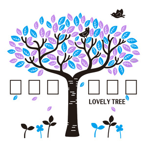 New design large family tree wall decal DIY Photo gallery frame wall sticker