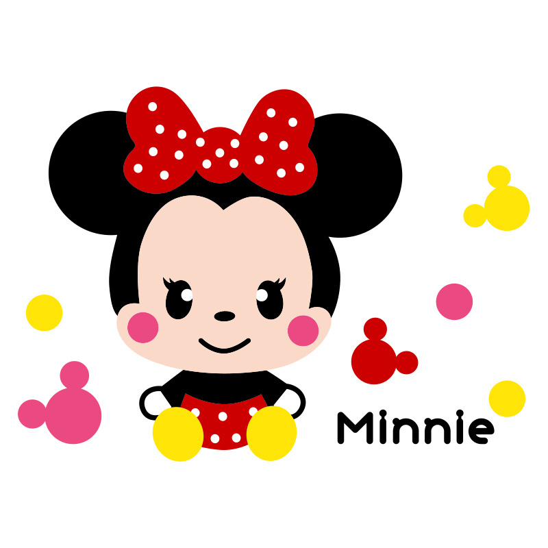 Cartoon series Cute Mickey Wall decoration Acrylic stickers for children's room decoration