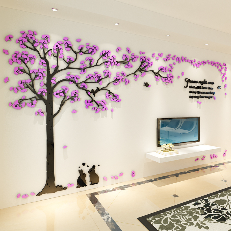 big tree 3D Acrylic Decoration Wall Sticker DIY Home Decors sticker