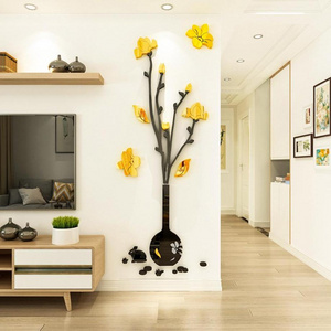 New design flower vase acrylic home decor wall stickers