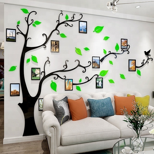 2023 Big tree photo frame Living room bedroom children's room photo Tree 3D acrylic wall stickers wall decorations for home