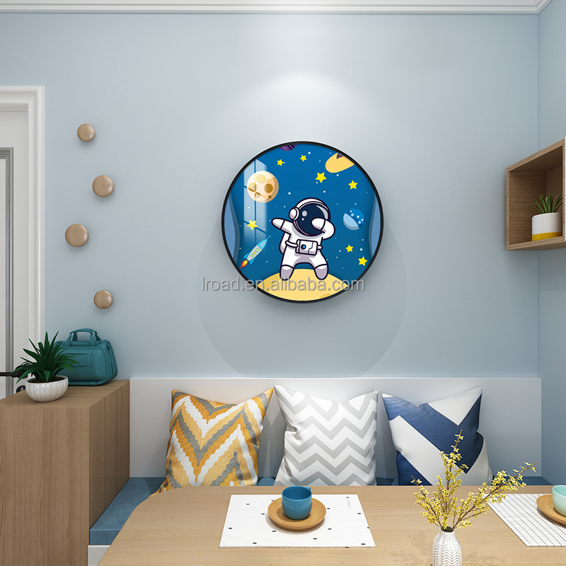 New Promotional Products Children's Room Astronaut Decoration Painting Modern Bedroom Space Boy Wall Decoration Panel Painting