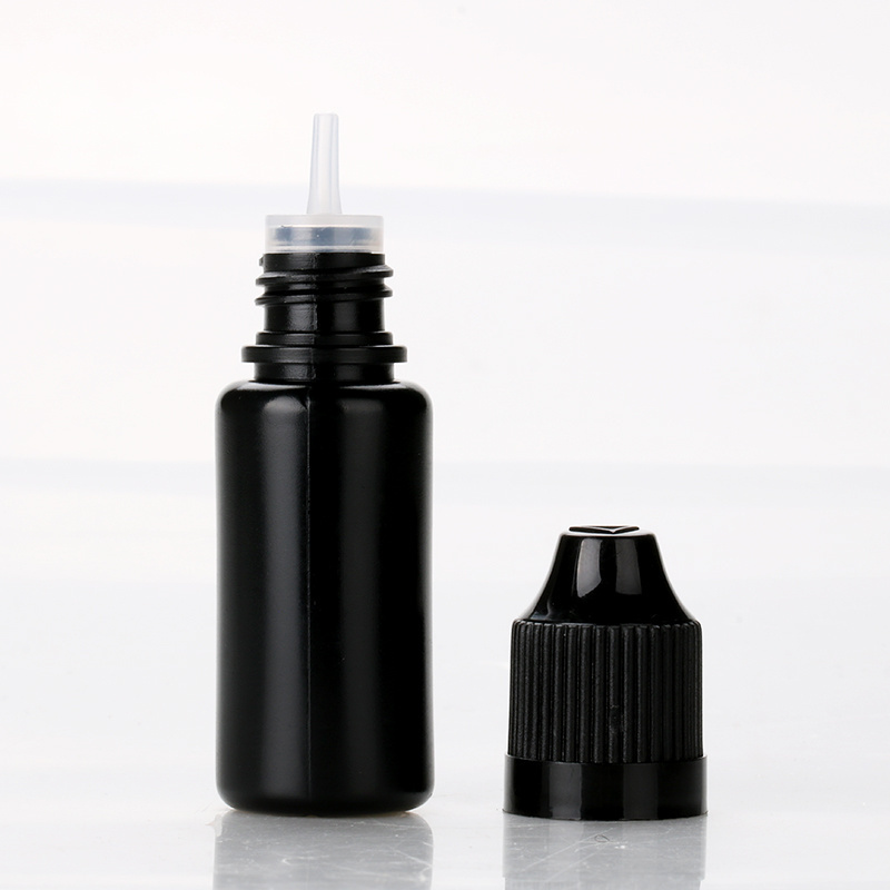 10ml small custom color nail gel polish unique shape glue plastic black bottle