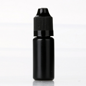 10ml small custom color nail gel polish unique shape glue plastic black bottle