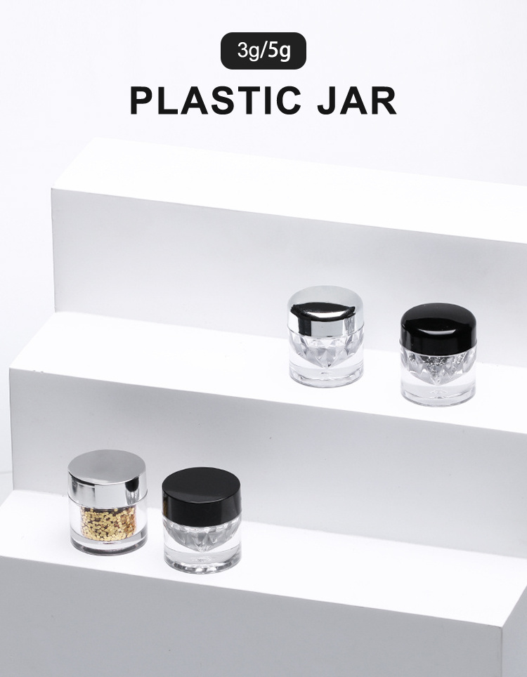 5ml Eye Shadow Pot Cosmetic Cream Jar Color Gel Double Wall Container Plastic Customized PS Wheat Straw Cosmetic Packaging