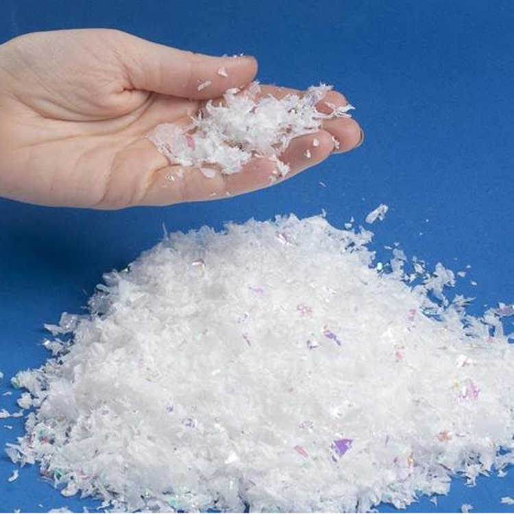 4 OZ Iridescent snow flakes Eco-friendly snow flurries Christmas Decoration artificial scatter snow reusable glitter snowflakes