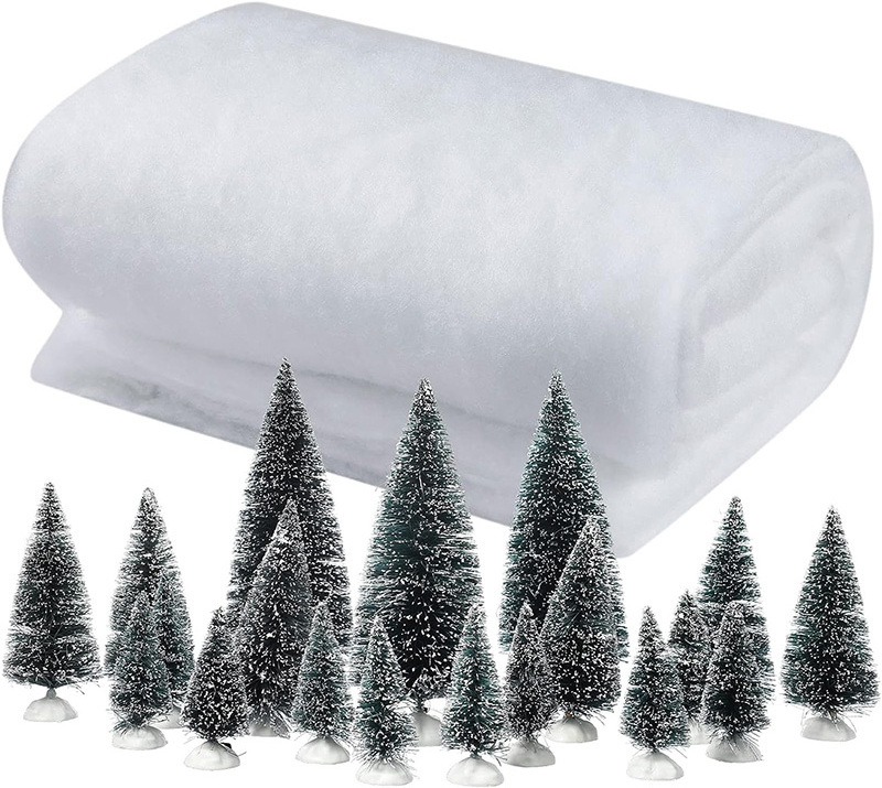 31.5 Inches diameter tree skirt under Christmas tree cover blanket faux snow thicken tree skirt artificial fake snow blanket