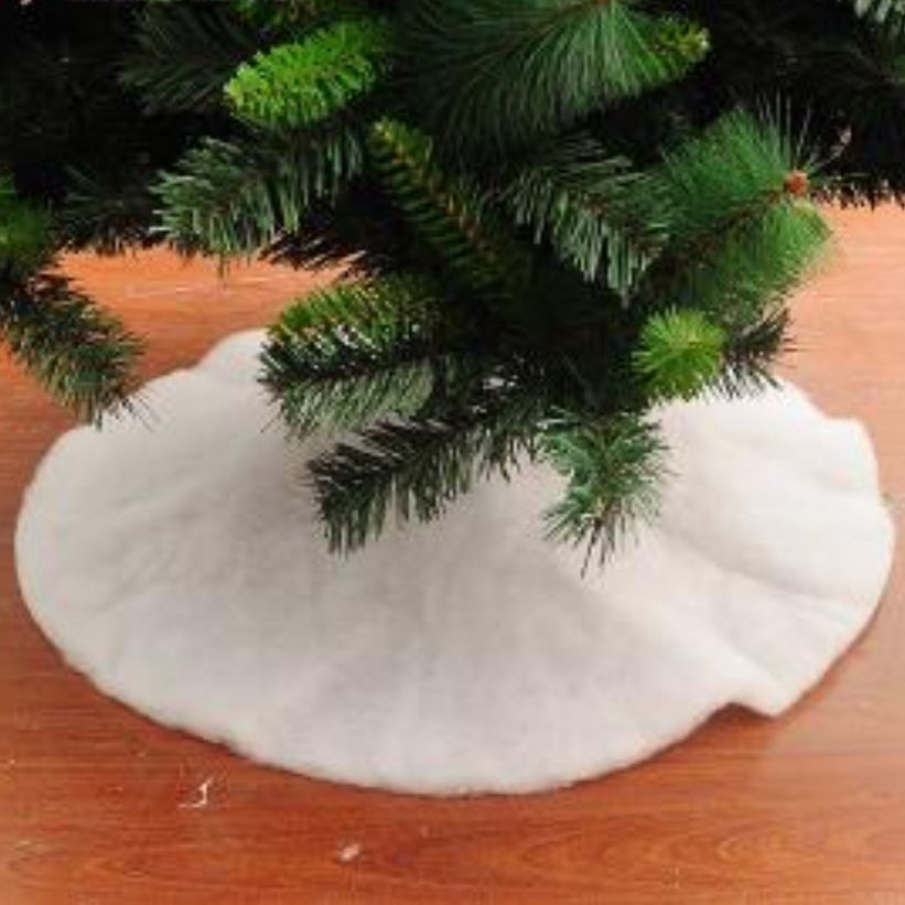 31.5 Inches diameter tree skirt under Christmas tree cover blanket faux snow thicken tree skirt artificial fake snow blanket