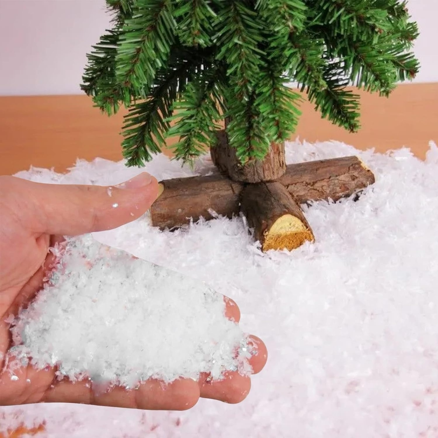 2 OZ snow flakes ultra-realistic fake snow decoration Eco-friendly Christmas village scene crafts artificial snowflake display