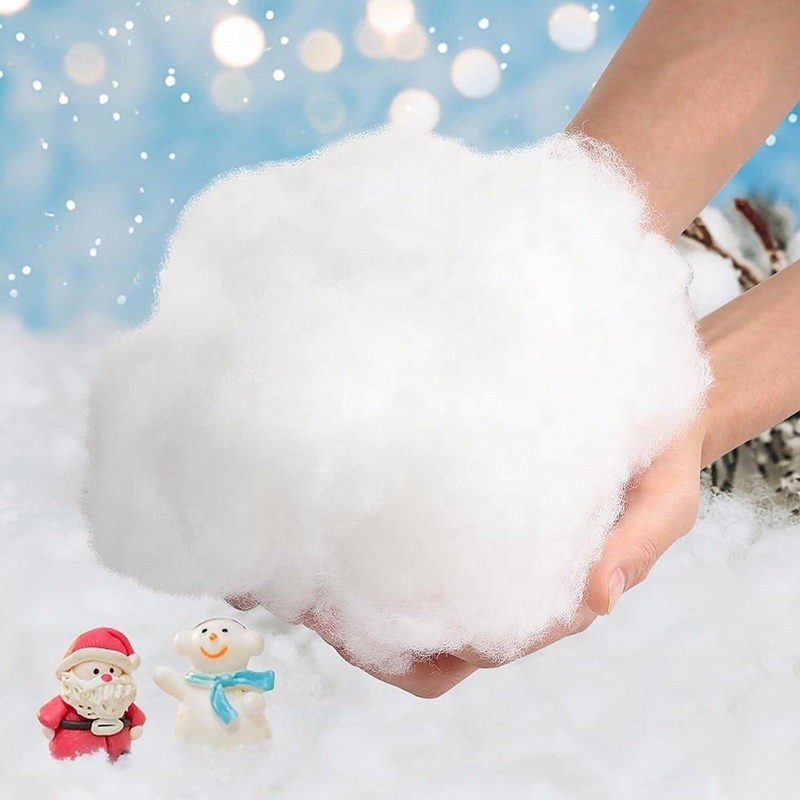 400G bag fake snow fluffy pull-apart artificial snow Christmas village snow fluff indoor outdoor DIY decoration