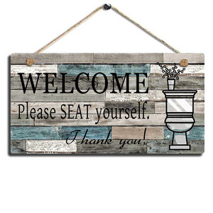 11.5 x 6 inch Please Seat Yourself Arts Printed Wood Plaque Sign Wall Hanging Art Welcome Sign