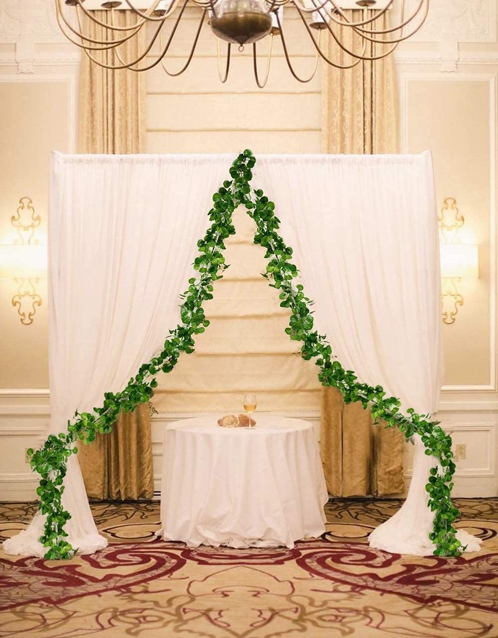 Artificial Vines Hanging Plants Vine Faux Green Leaves Garland for Wall Party Wedding Room Home  Decoration