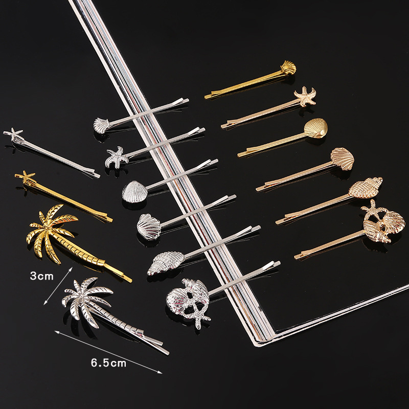 LRTOU Wholesale Custom Women Hair Accessories Hairgrip Hairpins Gold Plated Metal Hair Clip Bobby Pin For Girls