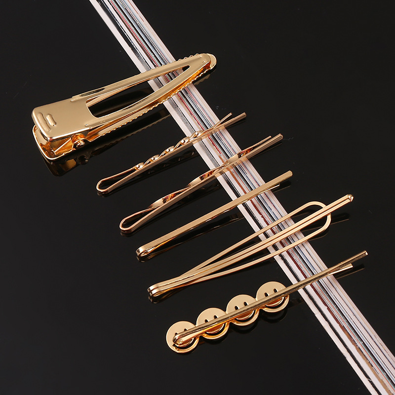 LRTOU Wholesale Custom Women Hair Accessories Hairgrip Hairpins Gold Plated Metal Hair Clip Bobby Pin For Girls