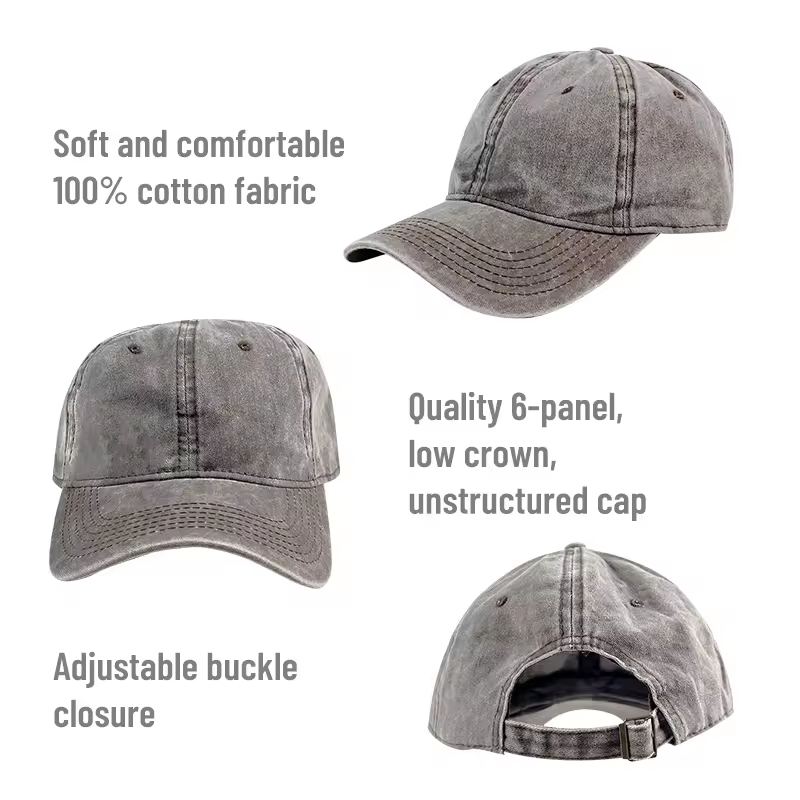 LRT Wholesale Fashion Snapback Dad Trucker Caps Hat Custom Embroidery Logo Washes Denim Sports Baseball Caps For Men