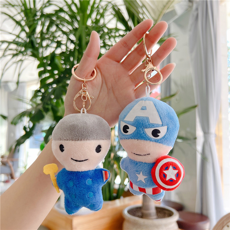 CPC Movie Doll Hero Cartoon America Captain Bat Man iron Spiderman plush Stuffed Toys Soft Plush Gift keychain