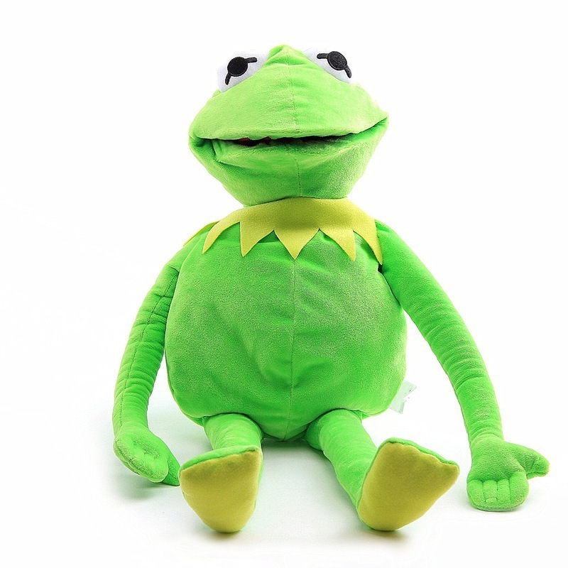 Cartoon Anime Creative Stuffed Plush Toy Kermit Frog Hand Puppet Green Frog Bag ventriloquism Stuffed Toy Doll gift for kids