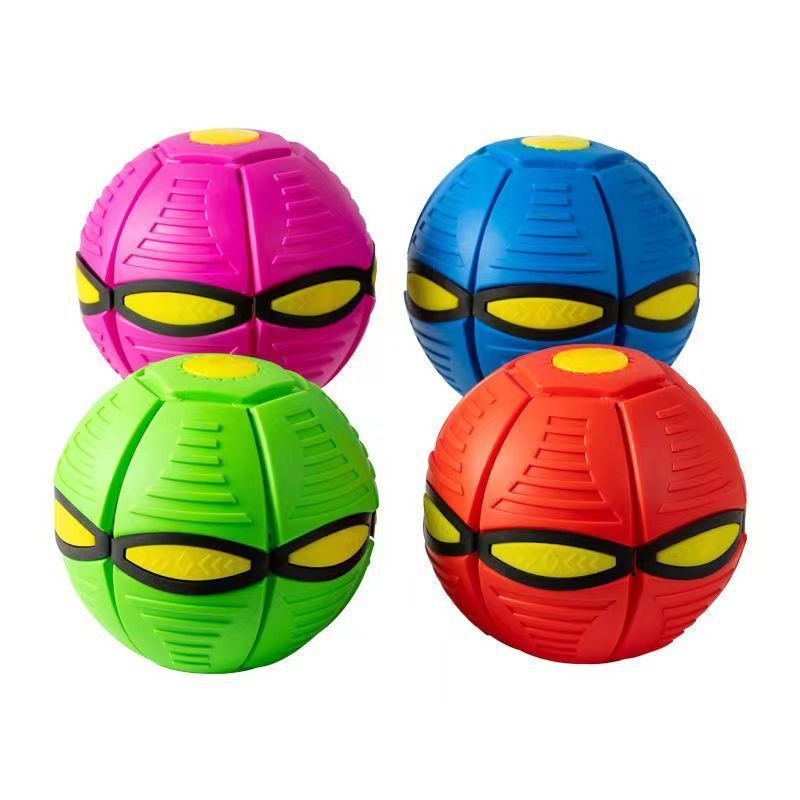 Outdoor Kids Toys Interactive Bouncing Flat Deformation Vent Throw Disc Ball Ufo Magic Flying Saucer Ball