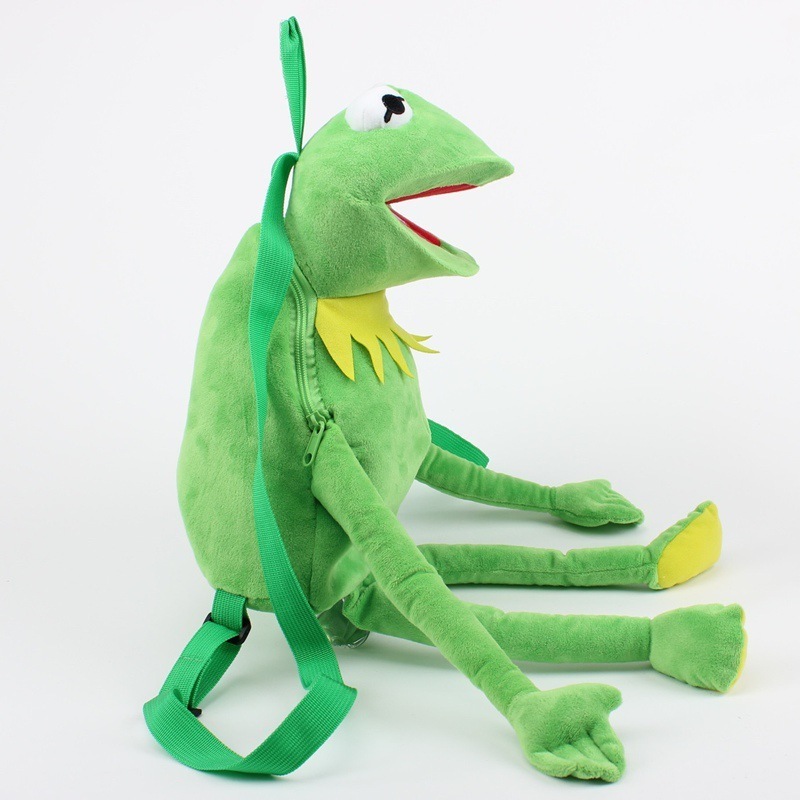 Cartoon Anime Creative Stuffed Plush Toy Kermit Frog Hand Puppet Green Frog Bag ventriloquism Stuffed Toy Doll gift for kids