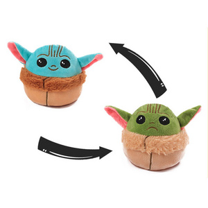 RTS Soft Flip Yoda Puppets Doll Reversible Baby Yoda Stitch Plush Reversible Stuffed Toy For Children Gifts